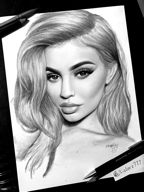 Kylie Jenner Drawing Amazing Drawing Skill