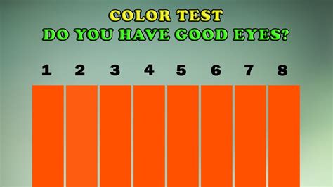How Good Are Your Eyes Color Test Optical Illusions Eye Test 3 Youtube
