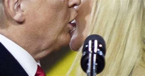 Donald Trump Plants Open Mouthed Kiss On Daughter Ivanka Daily Star
