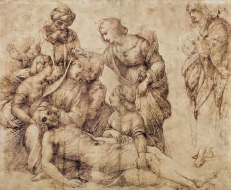 Rendering in pen and ink. Raphael Paintings