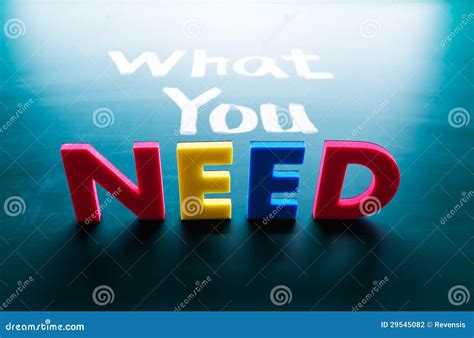 What You Need Concept Stock Illustration Illustration Of Chalk 29545082
