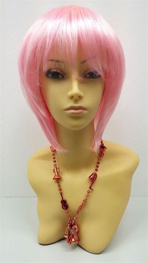 Free delivery and returns on ebay plus items for plus members. Short and Straight Light Pink Wig w/ Bangs. Anime Cosplay ...