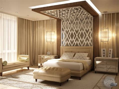 In this bedroom, the false ceiling complements the overall design. simple majlis design - Google Search (With images ...