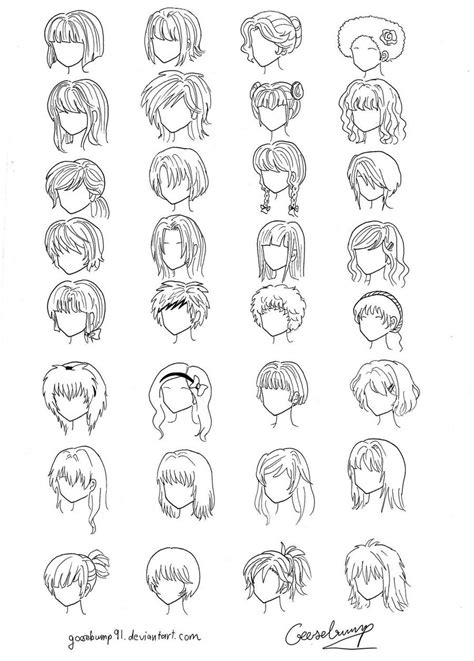 32 Anime And Manga Hair Styles By Goosebump91 On Deviantart