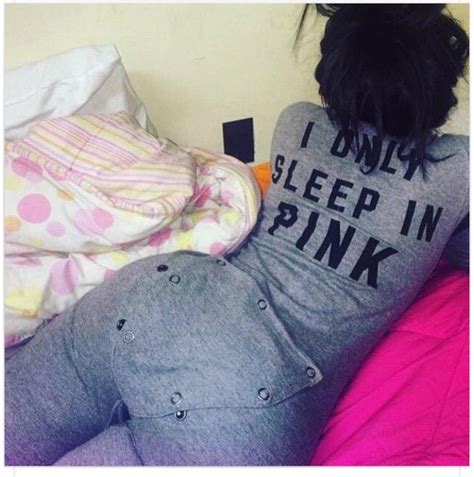 Victoria S Secret Thermal Long John Pajamas Open Bum Butt I Only Sleep In Pink
