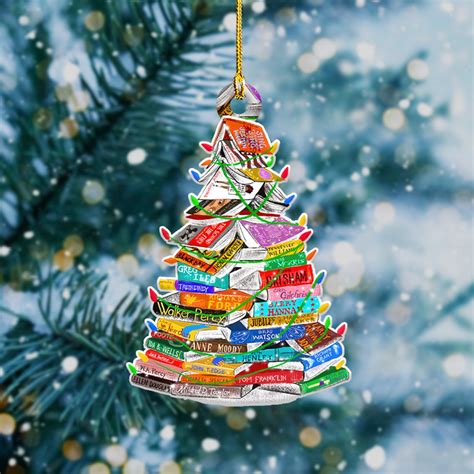 Book Christmas Tree Shape Ornament Christmas Ornament 2020 Etsy
