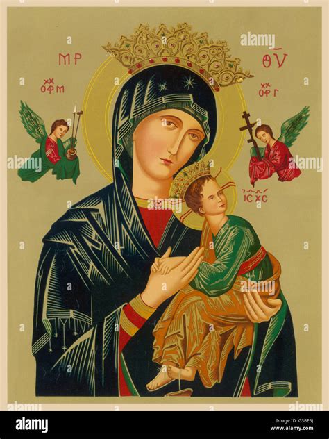 Virgin Mary Russian Icon Stock Photo Alamy