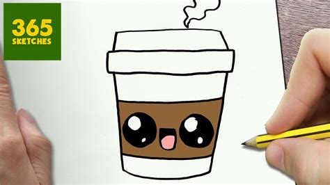 How To Draw A Coffee Cute Easy Step By Step Drawing Lessons For