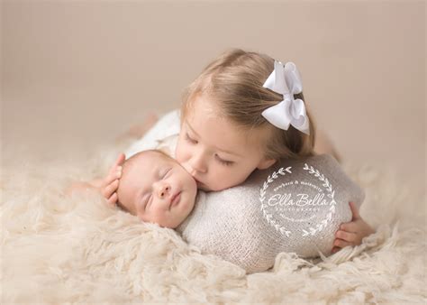 Brother And Newborn Sister Photography