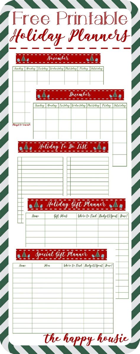Get Organized For Christmas With Free Printable Holiday Planners