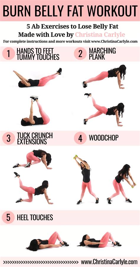 5 ab exercises to lose belly fat christina carlyle