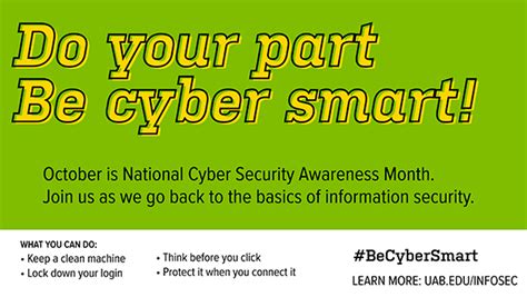 Ncsam Do Your Part Be Cyber Smart It