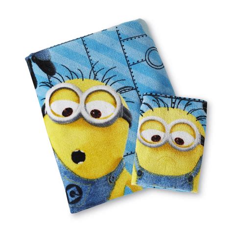 Despicable Me Minions Bath Towel And Washcloth