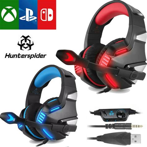 Eyicmarn Hunterspider V3 35mm Gaming Headset Mic Led Headphones For