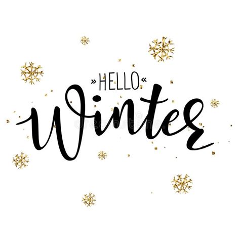 ` Hallo Winter ` Vektor Plakatschablone Vektor Abbildung Illustration