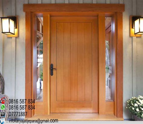 pintu rumah kayu jati minimalis model terbaru aneka macam produk pintu