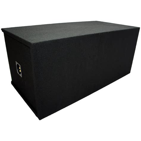 Dual 12 Customizable Premium Vented Subwoofer Enclosure Box Black