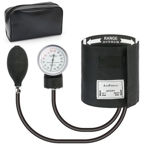 Lotfancy Aneroid Sphygmomanometer Manual Arm Blood Pressure Cuff