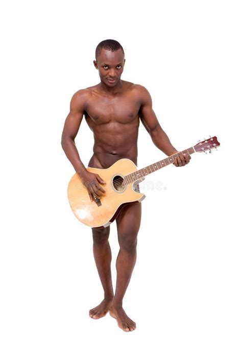 Naked Man With Guitar Stock Image Image Of Naked Isolated