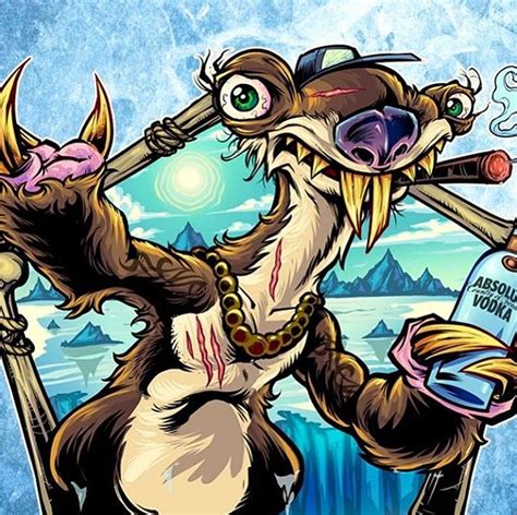 Sid The Gangster Sloth Flyland Designs Freelance Illustration And