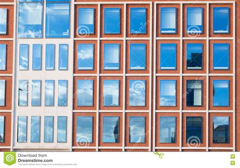 Exterior Of Modern Office Building In Red Bricks Stock Photo Image Of