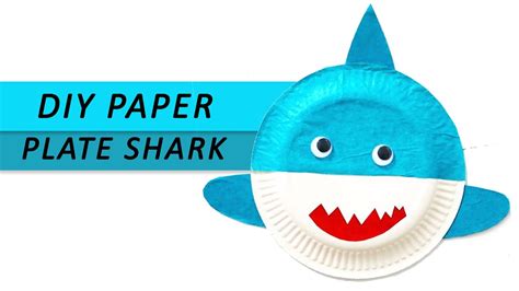 How To Make A Diy Paper Plate Shark Youtube