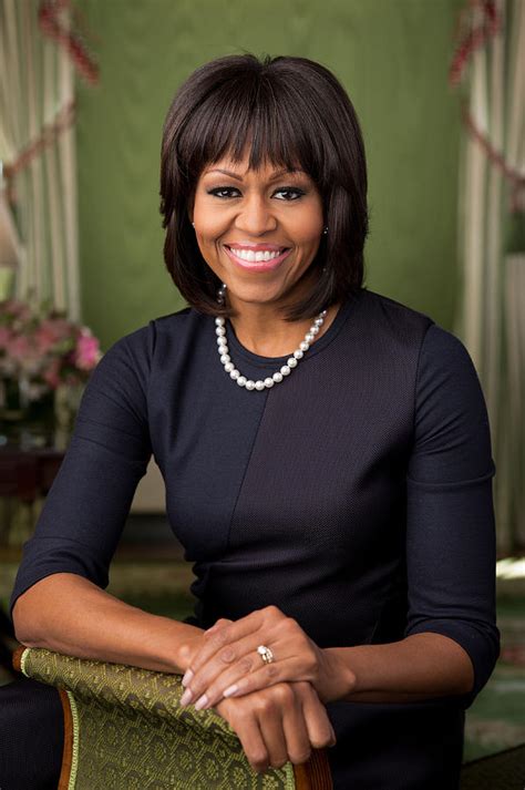 Official Portrait Of First Lady Michelle Obama Photograph By Celestial