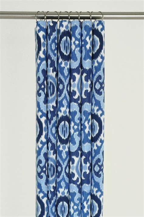 Inexpensive art & ikat curtains. Navy Blue Ikat Shower Curtain 72 x 72 MEDITERRANEAN by ...