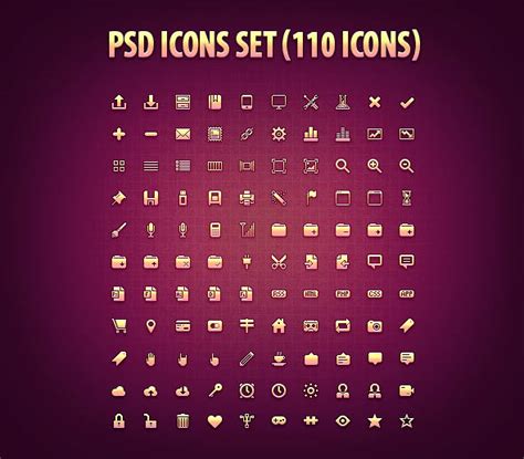 Psd Icons Set 110 Micro Icons Freebies