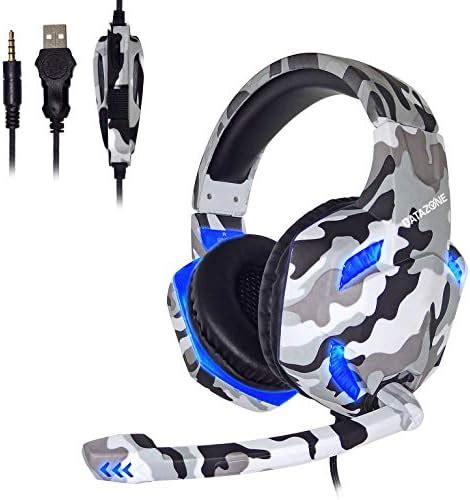 Gaming Headset Camouflage Headset Led Light 35mm Headphone For Pubg
