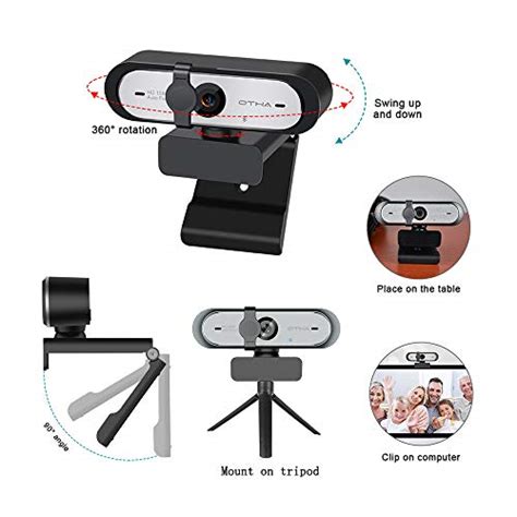 Webcam 60fps 1080p Autofocushd Webcam With Dual Microphone Auto Light Correction For Desktop