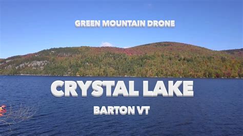 Crystal Lake Barton Vermont Aerial View Of Fall Foliage Green