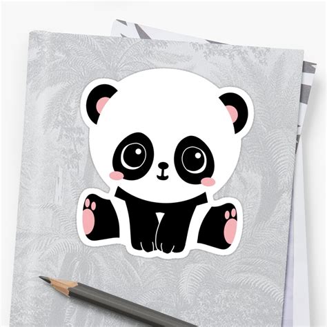 Kawaii Panda Sticker By Reethes Redbubble