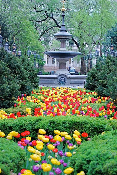 City Hall Park New York City Urban Garden Beautiful Gardens