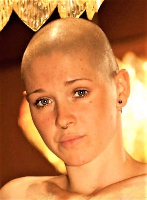 Bald Lady Smooth Shaved Head Women Bald Hairstyles For Women Bald Head Women