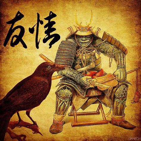 The Old Samurai And His Faithful Friendly The Crow Old Things