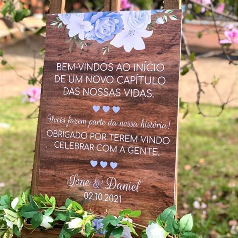 Placa Recep O Bem Vindos Convidados Casamento