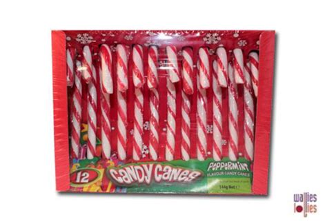 Candy Canes Box Of 12 Wallies Lollies