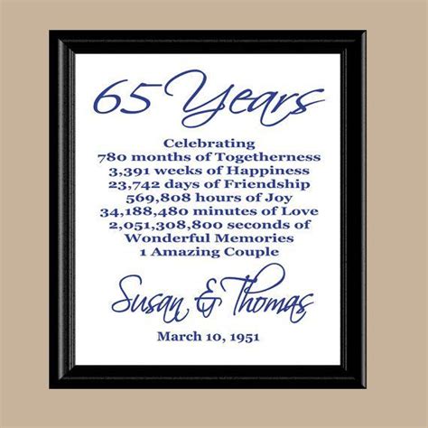 Happy Anniversary Poems 65th Anniversary Ts Wedding Anniversary