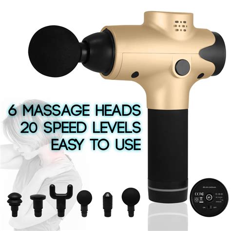 6 Heads Gun Massage Portable Gun Muscle Massager Fascia Deep Vibration Therapy Ebay