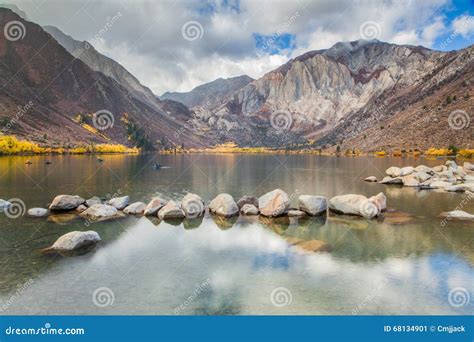 Convict Lake In The Eastern Sierra Mountains In Autumn California Usa