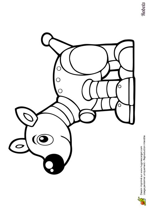 Dessin à colorier et à imprimer d'un robot toutou
