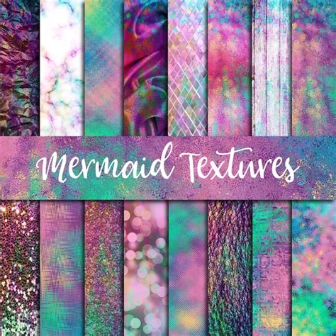 Mermaid Textures Whimsical Background Wooden Pattern Purple Siren