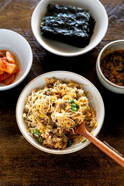 Kongnamul Bap Soybean Sprout Rice My Korean Kitchen