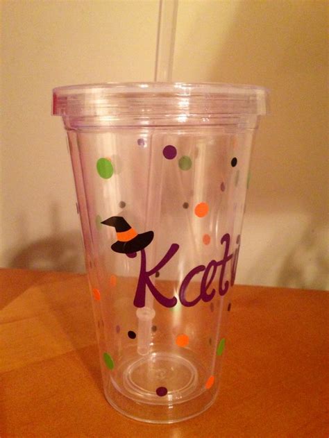 Download Halloween tumbler with vinyl name and witches hat | Vinyl ...