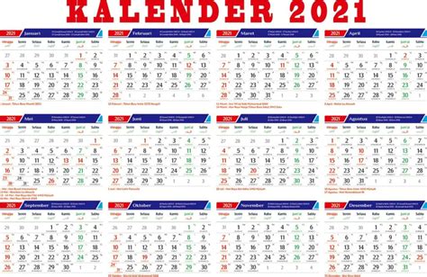 Kalender 2021 Lengkap Dengan Tanggal Merah Dan Jawa Imagesee
