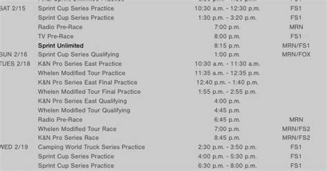 Nascar xfinity series at daytona daytona international speedway. Behind the Wall: NASCAR Speedweek Schedule