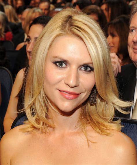 claire danes medium straight golden blonde hairstyle with light blonde highlights