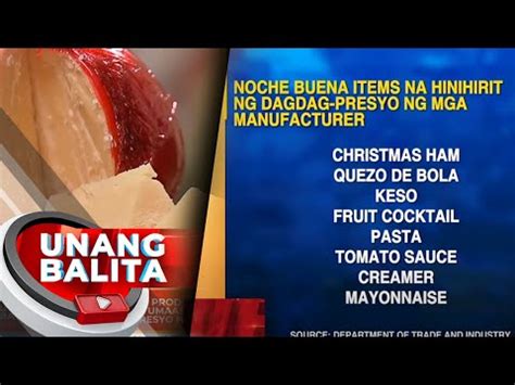 Presyo Ng Mga Produktong Pang Noche Buena Nakaambang Tumaas Videos GMA News Online