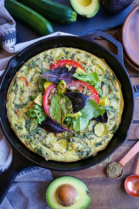 Summer Vegetable Avocado Frittata The Roasted Root